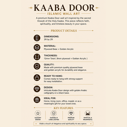 Kiswah | Holy Kaaba Door Wall Art