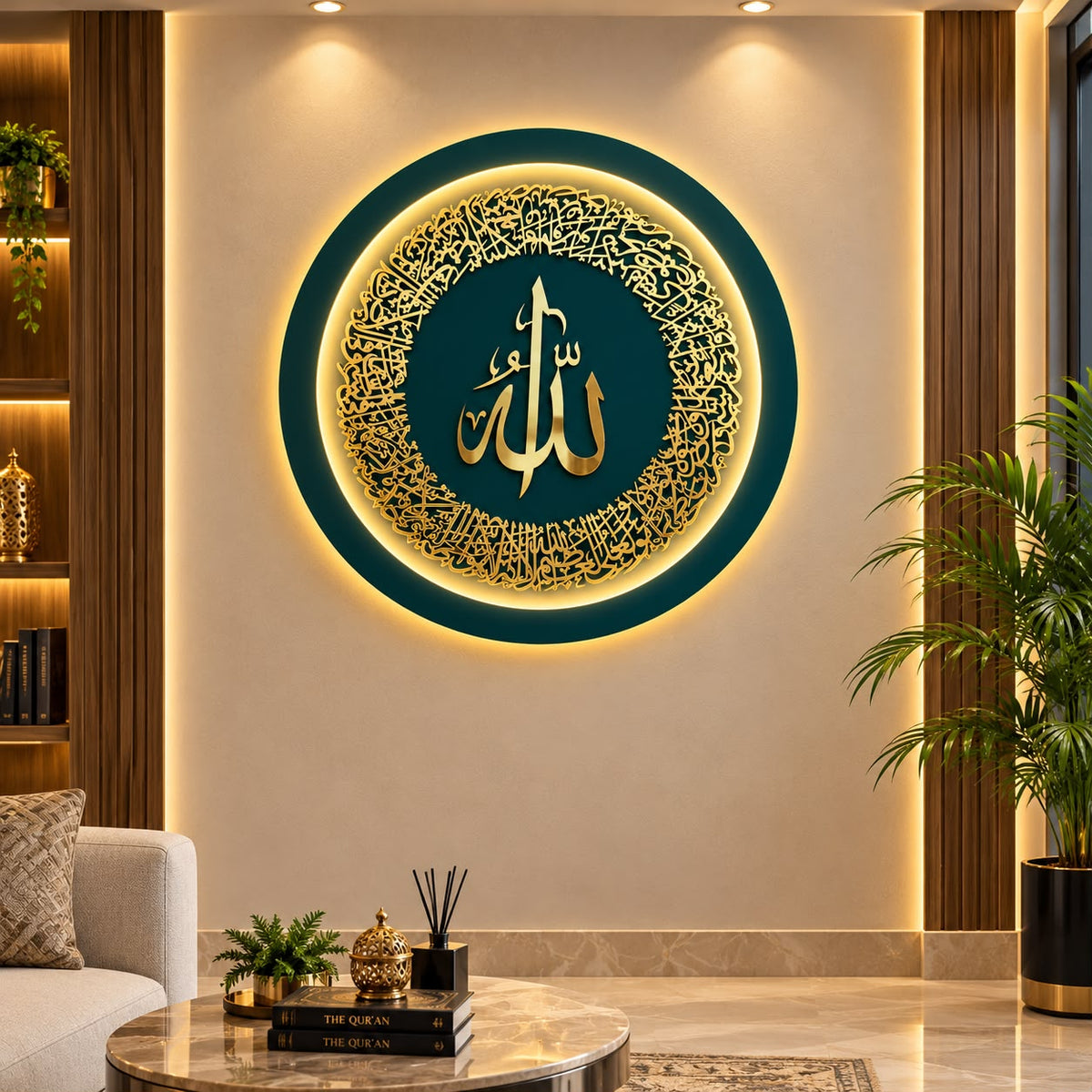 Royal Noor – Allah & Muhammad ﷺ Islamic Wall Decor - Set