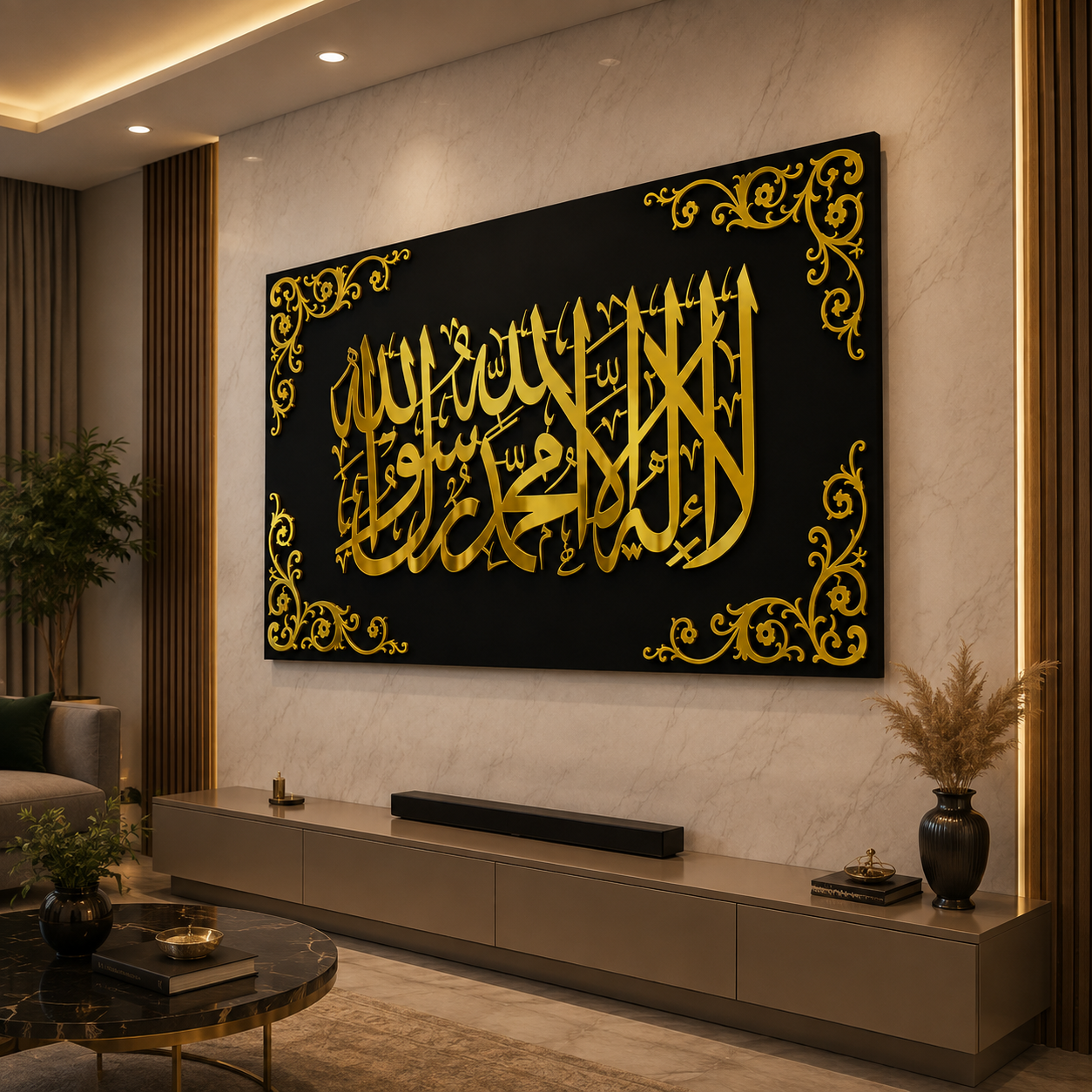 Kalma Tayyaba | Golden And Silver Calligraphy