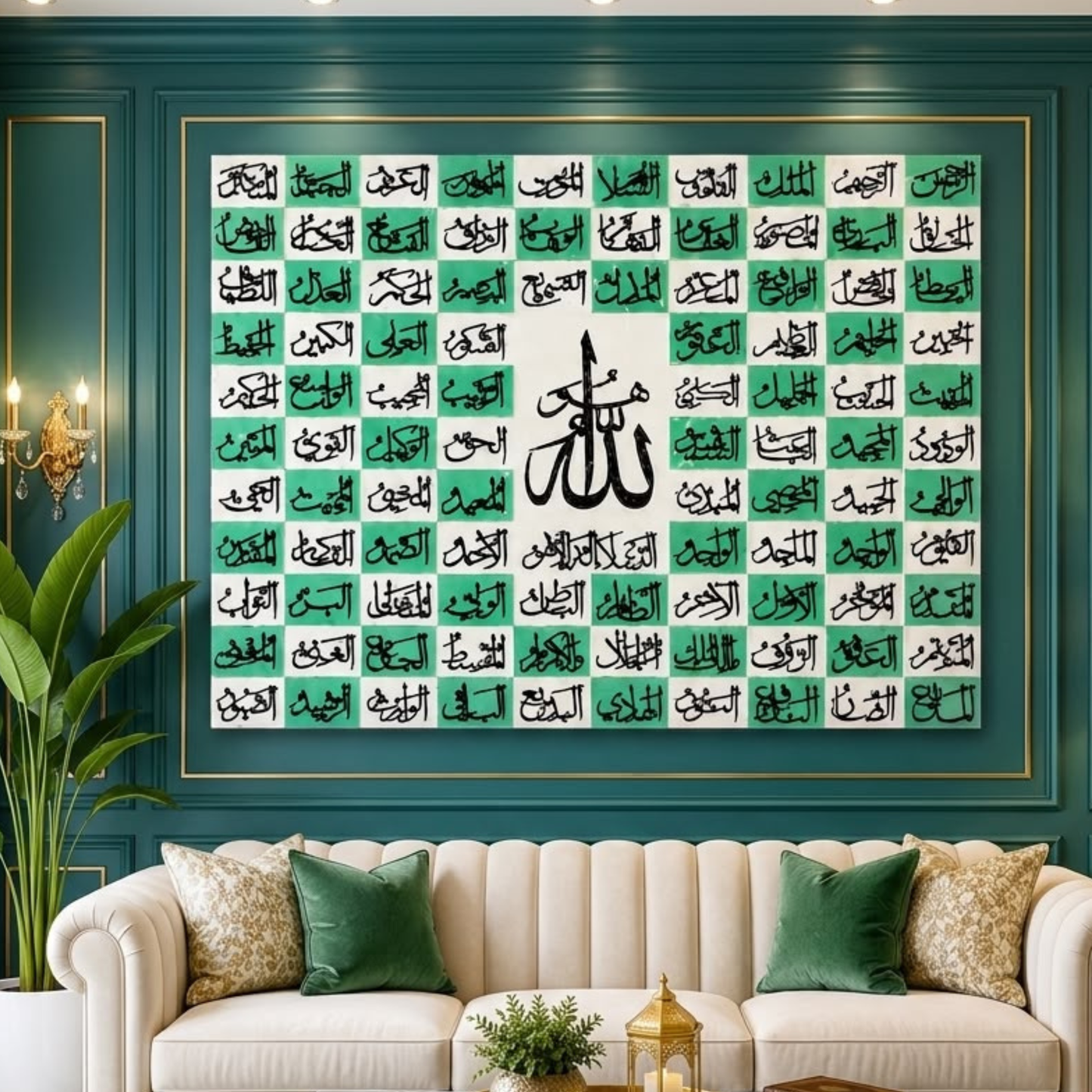Asma Ul Husna | Multicolor Calligraphy