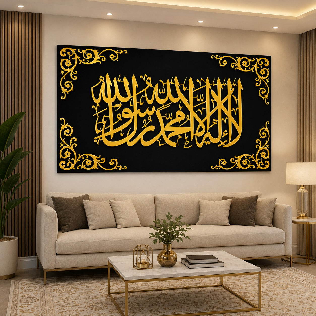 Kalma Tayyaba | Golden And Silver Calligraphy